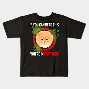 Fart Zone Pomeranian 02 Kids T-Shirt